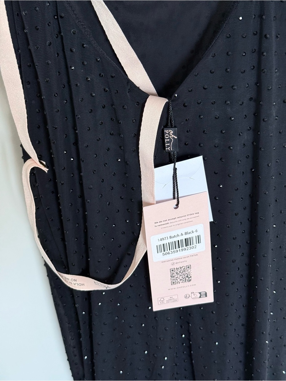 NWT Oh Polly Celandine Sheer Embellished Backless Maxi Dress Black Size 2 - Picture 8 of 11